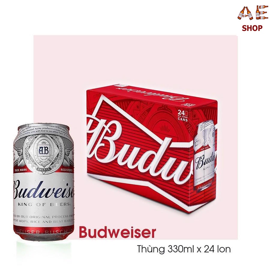 Thùng 24 lon Budweiser 330ml