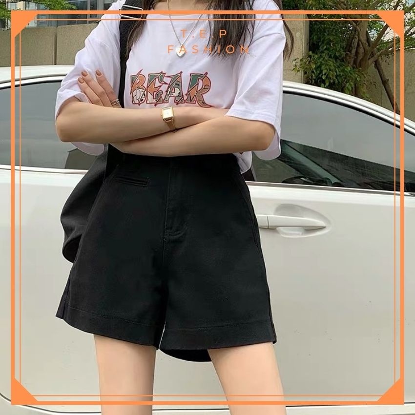 Quần Short Kaki Lưng Cao Túi Cơi  Tep Fashion - QS005 | BigBuy360 - bigbuy360.vn