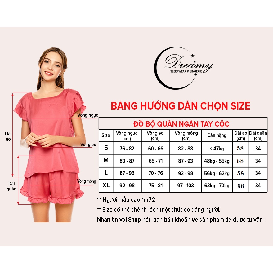 Đồ bộ mặc nhà nữ , đồ ngủ nữ quần short , áo tay ngắn dáng suông trẻ trung và năng động DREAMY DN19-80