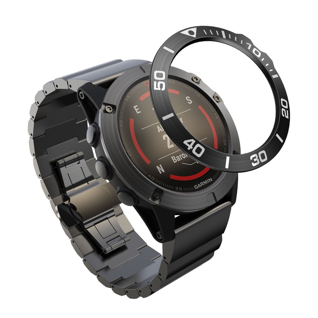 Viền đồng hồ bezel 26mm bằng kim loại chống trầy xước dành cho Garmin Fenix 5x/5x Plus/Fenix 3/fenix3 Hr