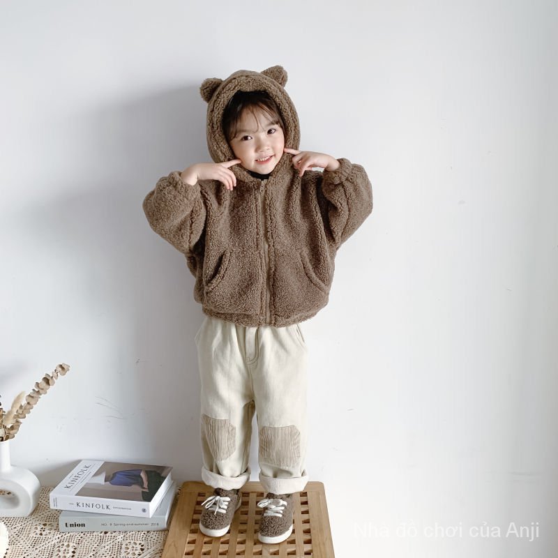 New autumn / winter boys' coats with warm thick woolen sweater