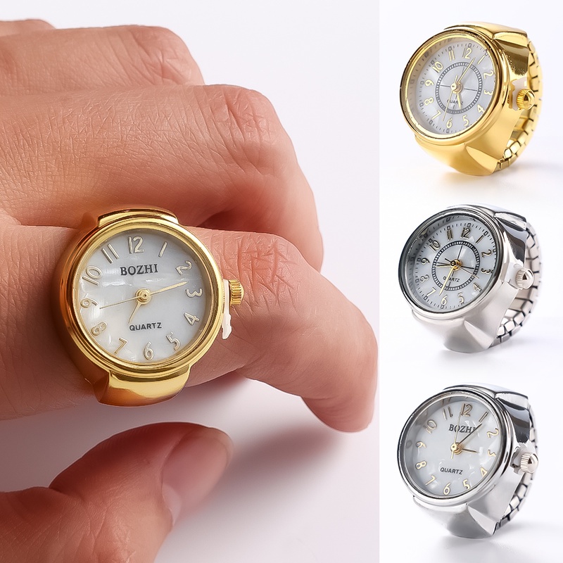 Nhẫn Mặt Đồng Hồ Thạch Anh Phong Cách Vintage Cá Tính