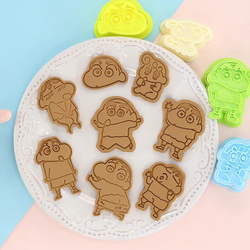 HERA Khuôn Cắt Bánh Quy Tạo Hình 3D Hình Cậu Bé Bút Chì Shin Chan Dùng Trong Nhà Bếp