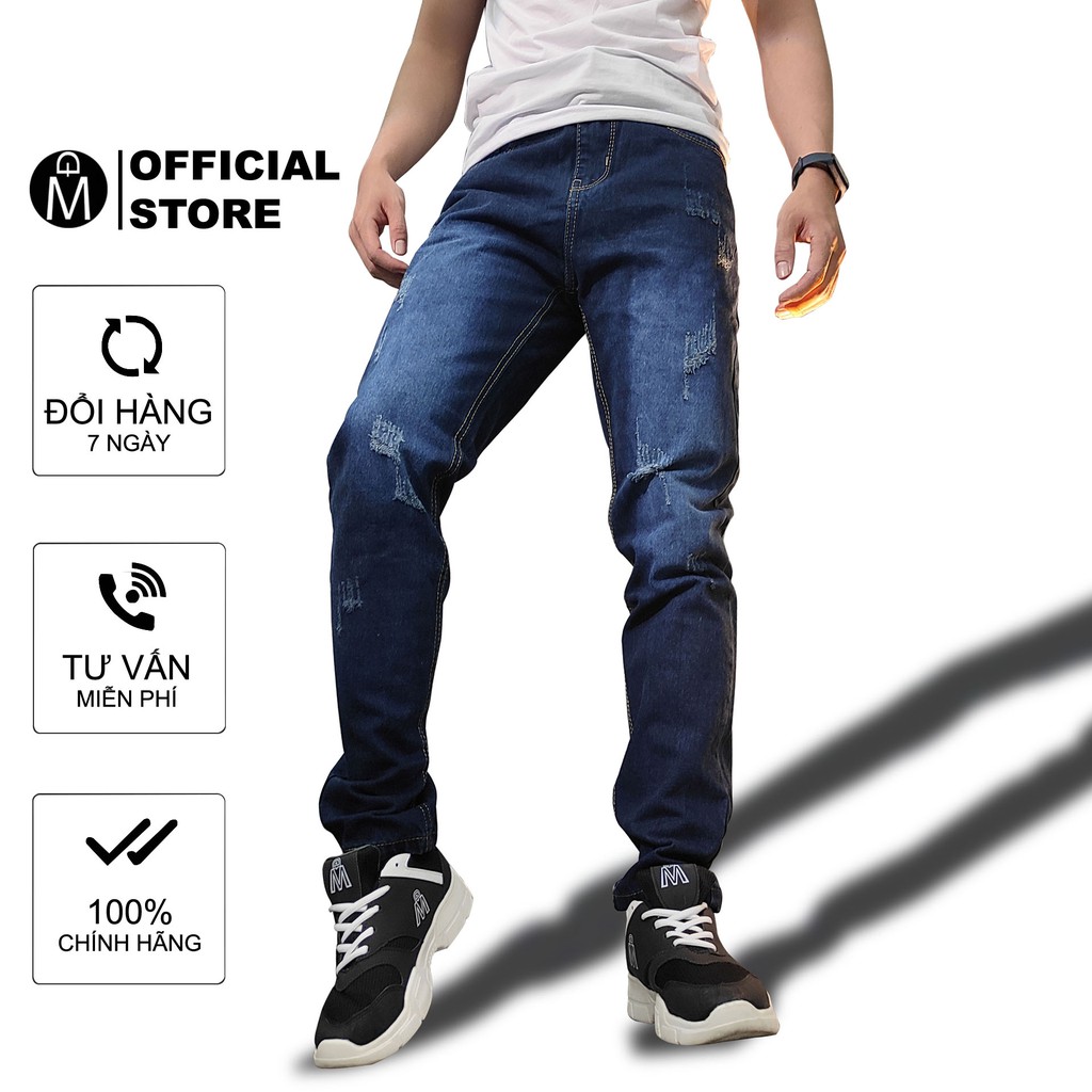 [Mã FAMALLT5 giảm 15% đơn 150K] Quần jean nam ống suông Q150 (Xanh) MĐ