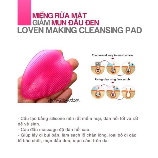 MIẾNG RỬA MẶT SILICON LOVEN MAKE CLEANSING NHẬT BẢN