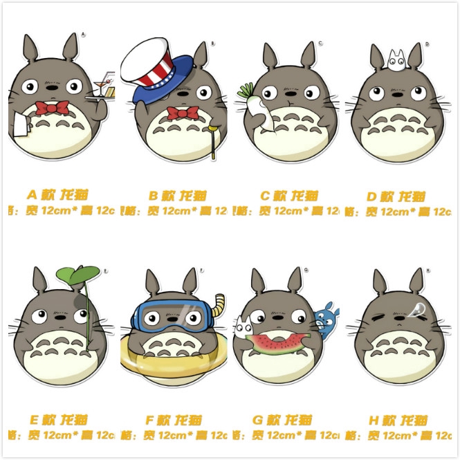 Miếng Dán Đề Can Phản Quang Chống Nước In Hình Totoro Dễ Thương Trang Trí Cửa Sổ Xe Hơi / Xe Máy
