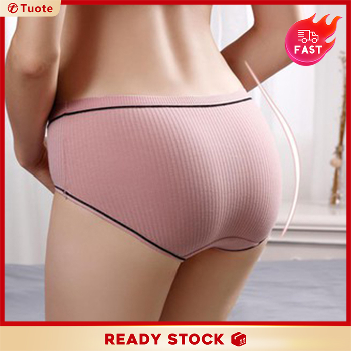 M~2XL Tuote Ready Stock Women's Panties Cotton Bowknot Briefs Low Waist Lingerie Female Underwear