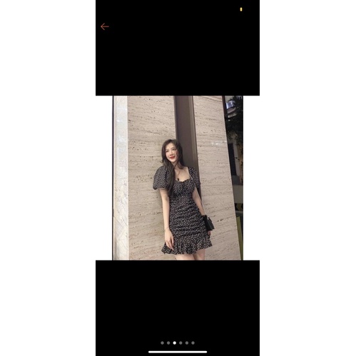 Bigsize Váy Chấm Bi Nhún