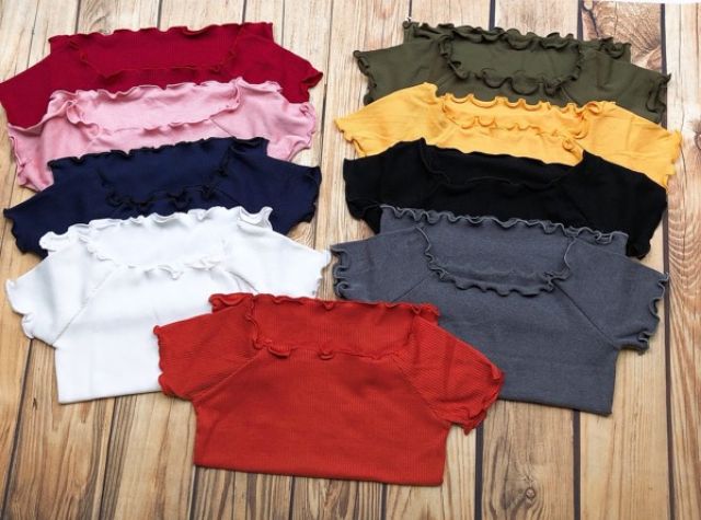 Áo Trễ Vai Thun Gân Tay Ngắn | BigBuy360 - bigbuy360.vn