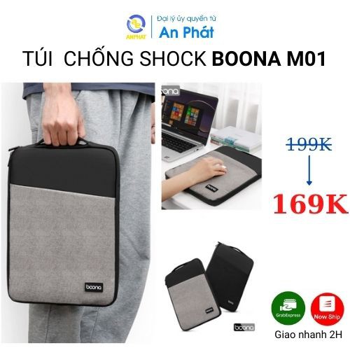 Túi chống shock có quai xách dạng đứng Boona M01 cho Macbook/ Surface/ IPad / Laptop(100% hài lòng - trả hàng 7 ngày)