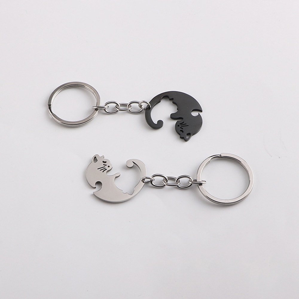 Set 2 Móc Khóa Đôi Hình Trái Tim Khắc Chữ Ý Nghĩa