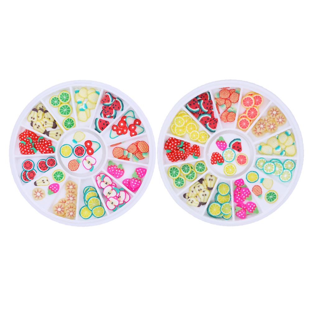 Set 120 Miếng Dán Trang Trí Móng Tay Nghệ Thuật Hình Trái Cây 3D Nhiều Màu Sắc DIY