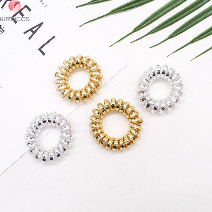 Hộp 10 Dây cột tóc buộc tóc nhựa xoắn
