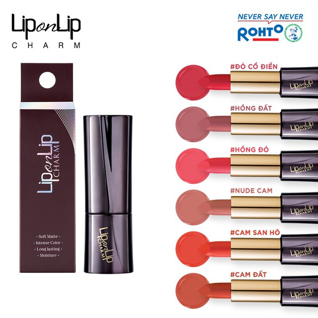  Son lì Collagen siêu mịn Lip On Lip Charm 4g