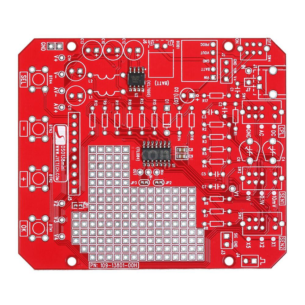 JYE Tech DSO138 Mini Digital Oscilloscope DIY Kit SMD Parts Pre-soldered Electronic Learning Set 1MSa/s 0-200KHz with Tr