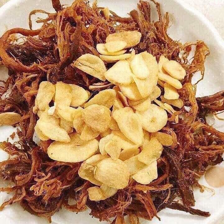 Khô heo, khô lợn cháy tỏi loại 1 siêu ngon Randafoods, đồ ăn vặt Hà Nội, túi 200gr | BigBuy360 - bigbuy360.vn