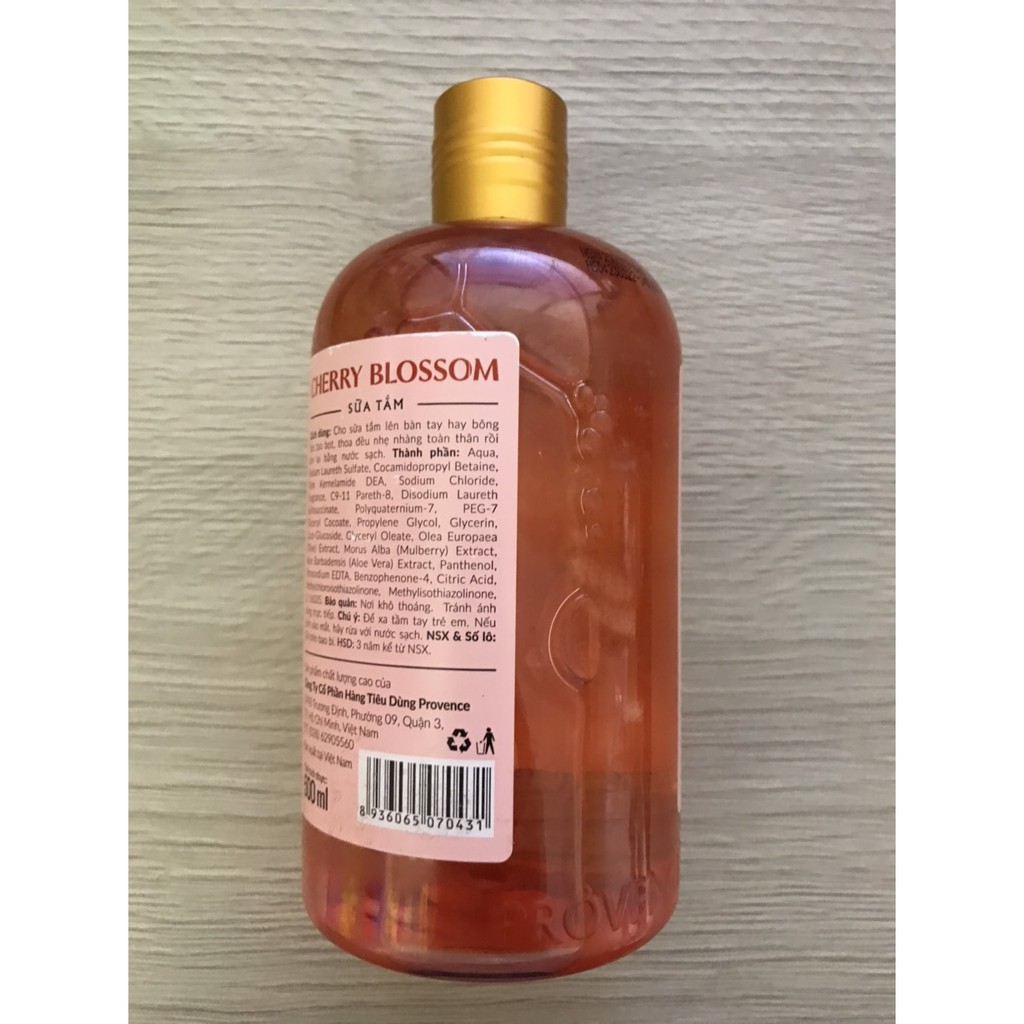 Sữa Tắm Purité By Provence Giữ Ẩm Hương Hoa Đào 500ml