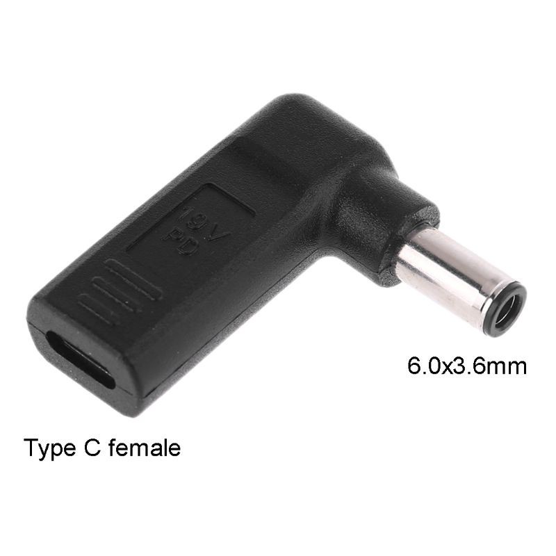 btsg Dc Power Adapter Type C Female to 6.0X3.6mm Male Plug Converter for A-sus Laptop