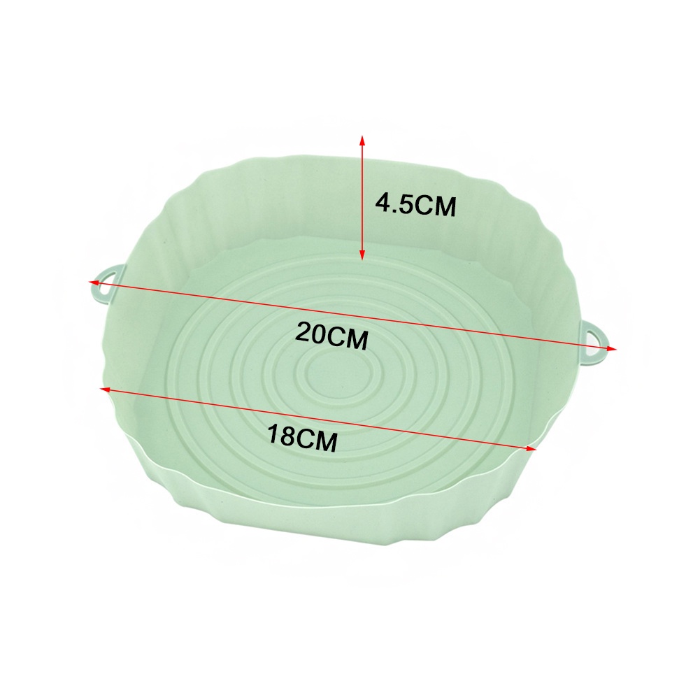 Nồi Chiên Không Dầu Bằng Silicone Hình Tròn Có Thể Tái Sử Dụng