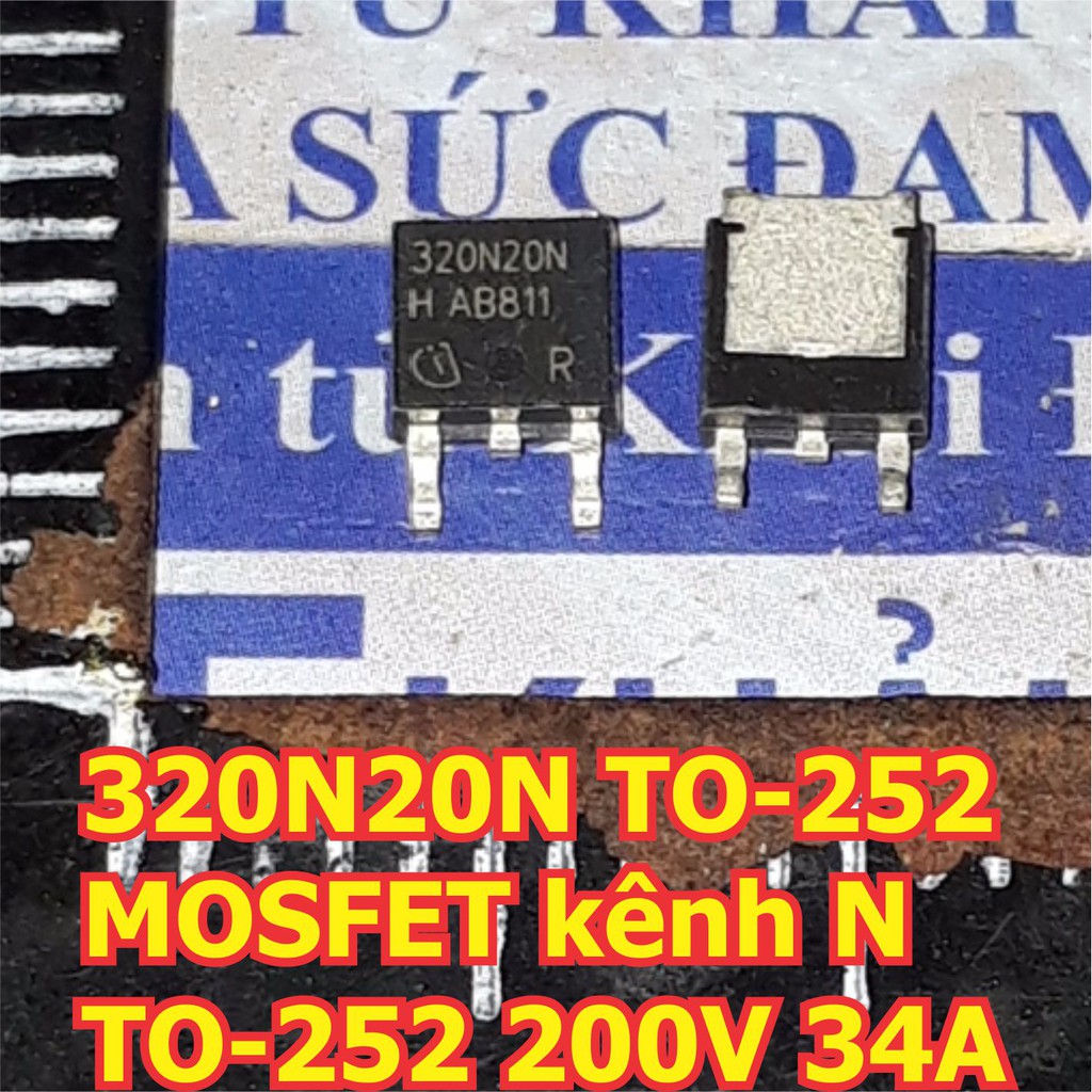 2 con 320N20N IPD320N20N3G MOSFET kênh N chân dán TO-252 200V 34A kde6235