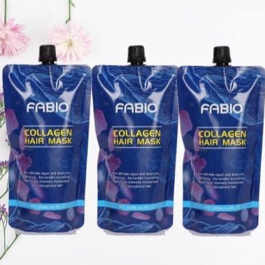 [MỚI] Túi Dầu hấp Collagen FABIO 500ml Hair Mask bổ sung dưỡng chất cho tóc sau khi nhuộm, uốn, ép