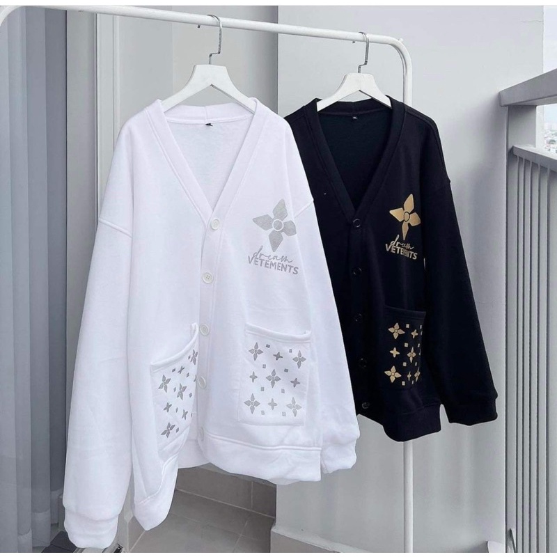 Áo khoác cadigan sao VET cotton su HT12