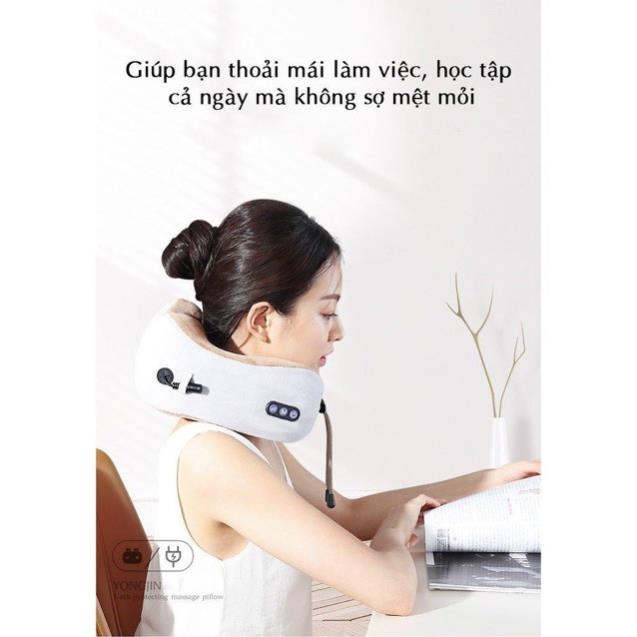 Gối mát xa cổ vai gáy chữ U đa năng - dòng gối massage cổ vai gáy cao cấp 2 phiên bản nhiều chế độ massage