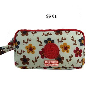 Ví cầm tay 3 ngăn kipling 17*9 cm