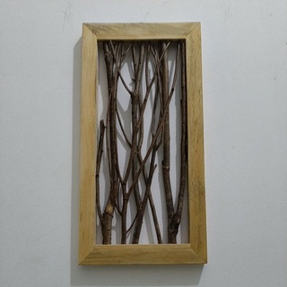 Tranh gỗ cành cây khô treo tường kích thước 25 x 50CM