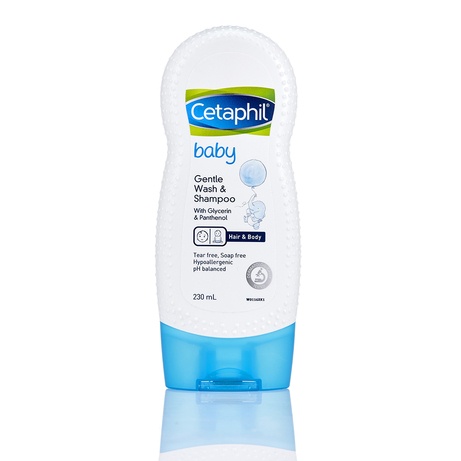 Sữa Tắm Gội Cho bé Cetaphil Baby Wash &amp; Shampoo của Mỹ 230ml - sữa tắm baby nắp xanh