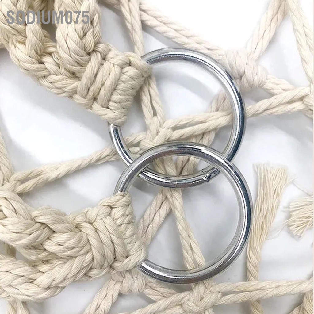 Có thể bán buôn Ghế võng Macrame Swing treo lưới dệt kim cho Phòng khách Ban công Sân thượng Sodium075 Hàng giao ngay