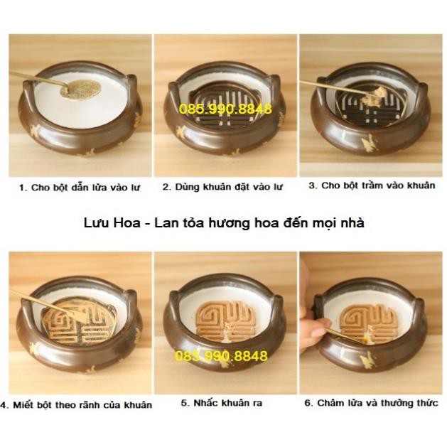 Trầm hương [HÀNG CAO CẤP], dụng cụ đốt trầm hương, tạo hình chất liệu đồng nguyên chất - Nâng tầm chơi trầm ,