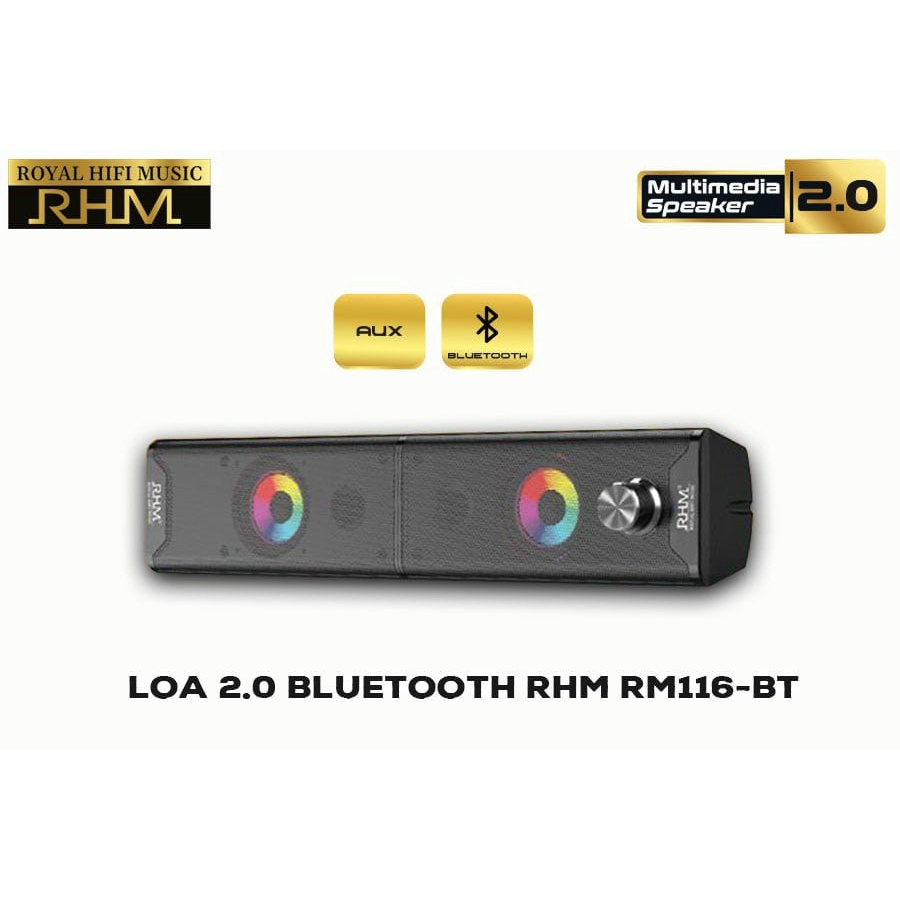 Loa 2.0 Bluetooth RHM RM116-BT - Bluetooth 5.0 Mới nhất 2022