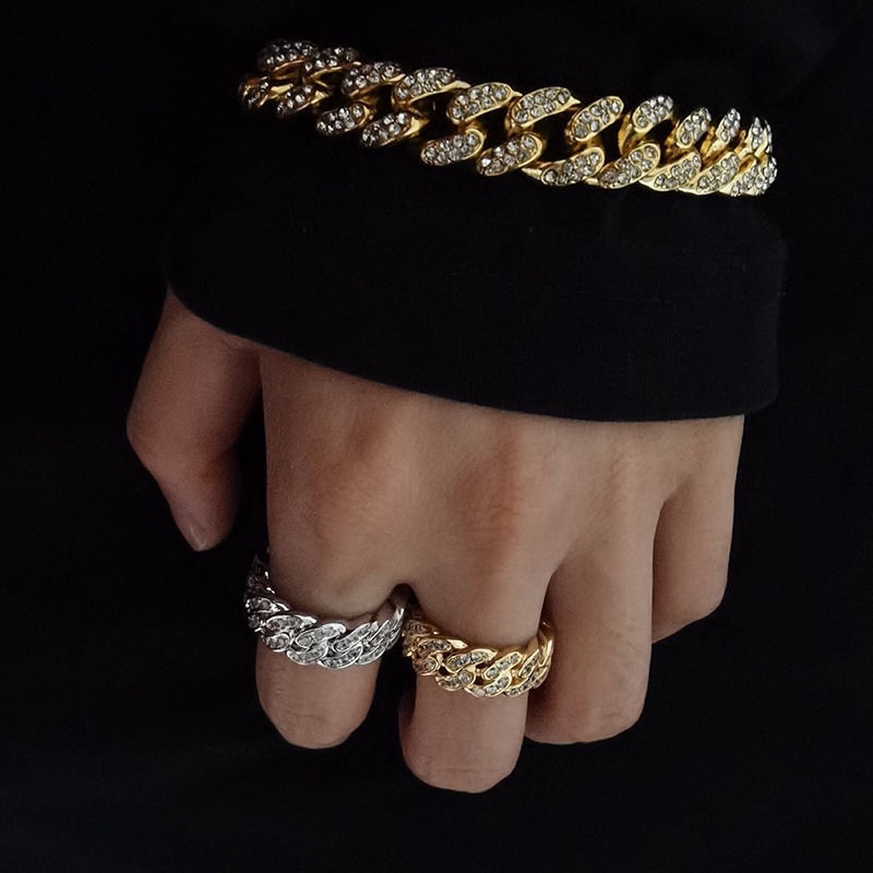 Nhẫn Đeo Tay Đính Đá zircon Thời Trang Hàn Quốc Cho Cặp Đôi