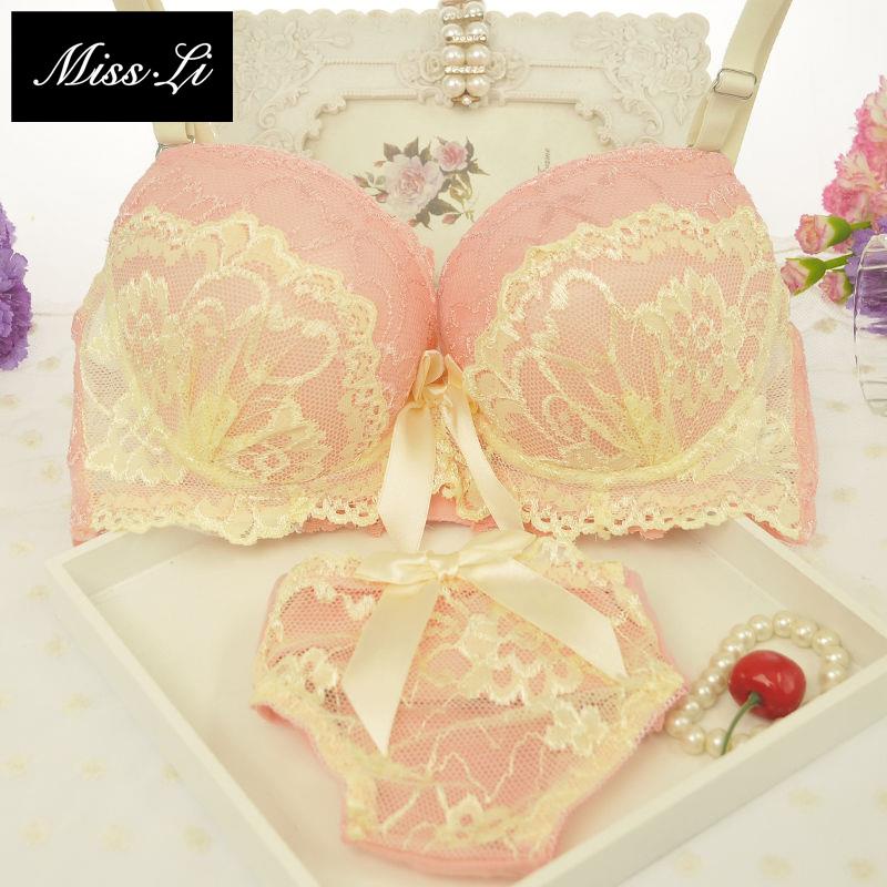 Bộ Đồ Lót Phối Ren Có Gọng Thép Thời Trang Nhật Hàn Dành Cho Nữ