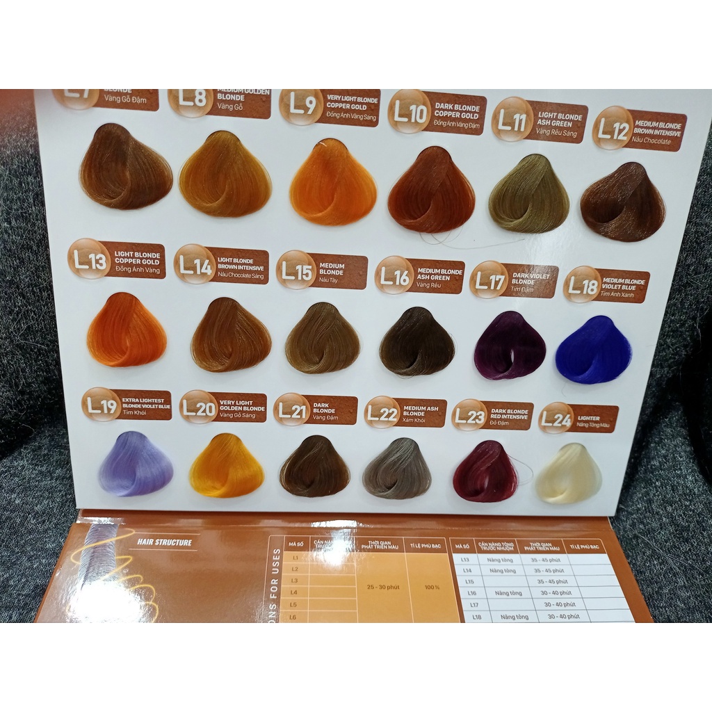 Màu nhuộm phủ bạc lavox Youth Color 60ml có 24 màu