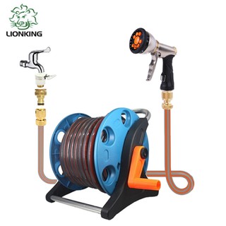 Vòi tưới cây Lionking PR-CU. Ống 5 lớp, vòi kim loại 9 kiểu phun, khớp nối đồng