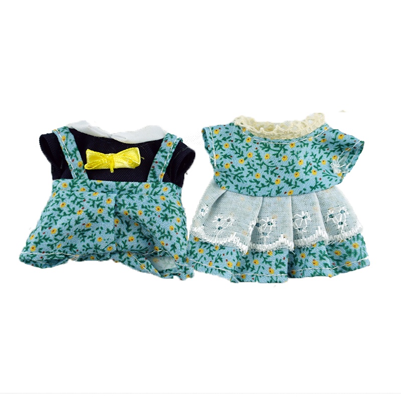 Đồ Chơi Gia Đình Thỏ Mặc Đầm 9 Kiểu Trang Phục Búp Bê Tỷ Lệ 1/12