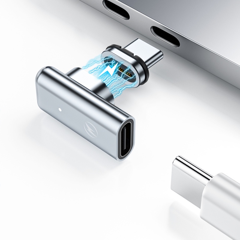 Ankndo Đầu Nối Sạc Từ Tính 100W 24-Pin Type C Cho Macbook 3.1 10Gbs 4K HD Video