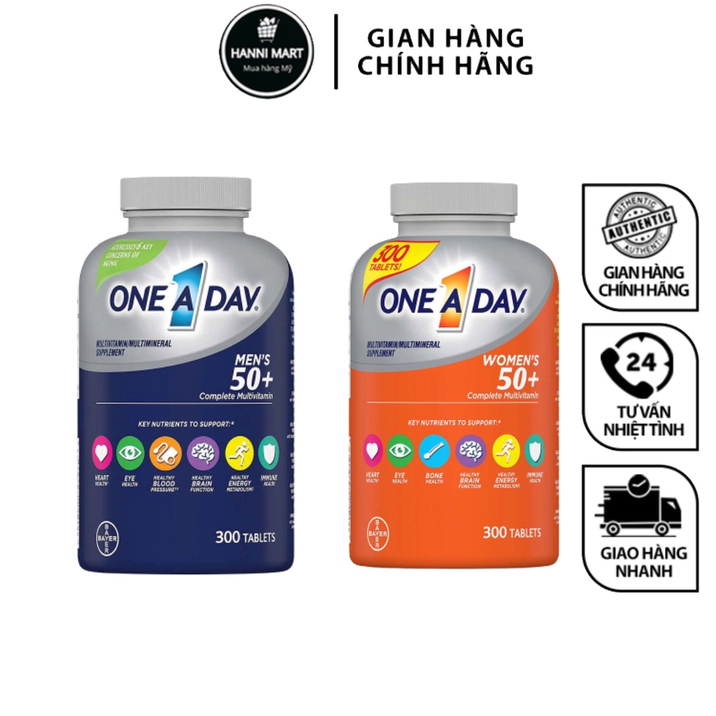 Vitamin Tổng Hợp One A Day Cho Nam Nữ Trên 50 Tuổi