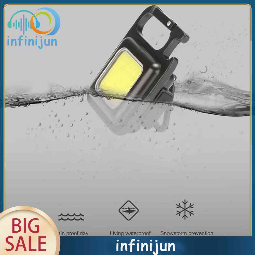 Móc Khóa Đèn LED COB Mini 400lm Chống Nước 4 Chế Độ