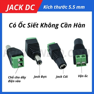 Jack DC Nối Nguồn Đực Cái - Ốc vặn tiện lợi không hàn chì