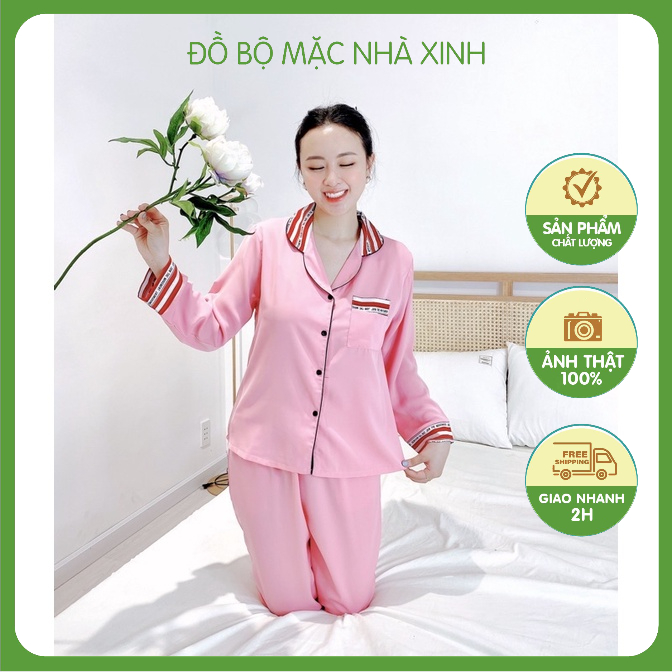 Bộ lụa Mango ⚡️ẢNH SHOP CHỤP⚡️ kiểu Quần dài siêu xinh mặc nhà 2022