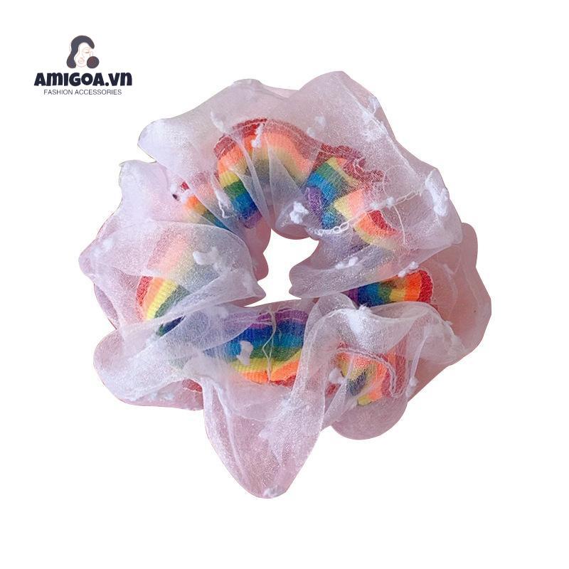 【amigoa.vn】 Dây Buộc Tóc Chấm Bi Thắt Nơ