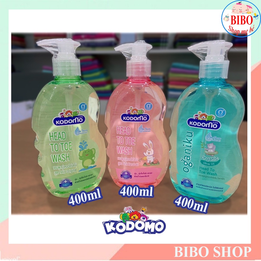 Dầu tắm gội cho bé Kodomo Head To Toe - 200ml,400ml - Thương hiệu Thái Lan