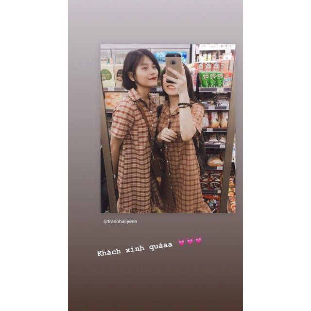 Đầm Nữ caro đuôi cá bèo cực hot