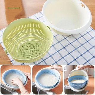 Thau nhựa rửa rau quả trái cây 2 lớp tiện lợi