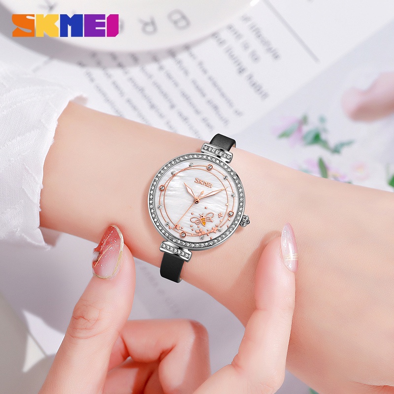 Đồng Hồ Quartz SKMEI 9142 Chống Thấm Nước Và Chống Sốc Với Dây Đeo Da