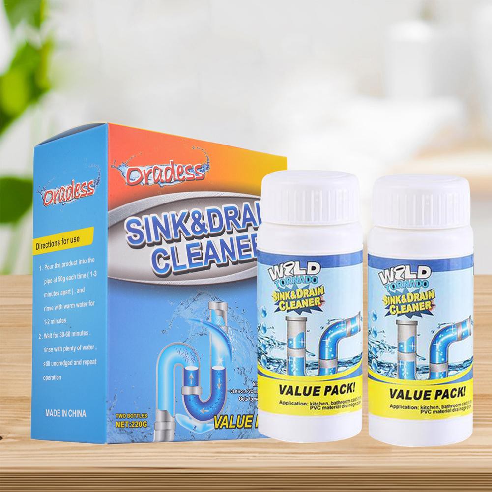 gelaiai Powerful Pipe Dredging Agent Powerful Sink Drain Cleaner for Kitchen Sewer Toilet Closestool Clogging
