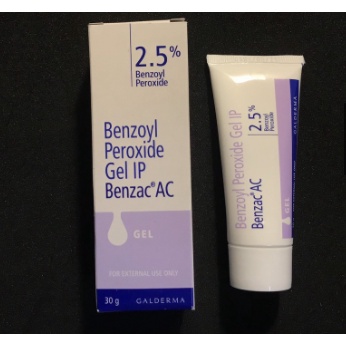 Benzac AC 2.5 - 5% (20g) kem chấm mụn, 5 % và 2.5% benzoyl peroxide, giảm sạch mụn ngay
